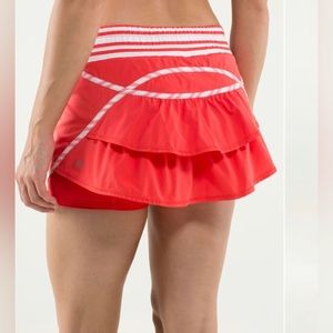 Lululemon Track Attack Running Skirt Red Love S 6